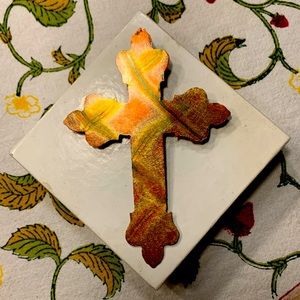 Handcrafted Copper Cross Pin